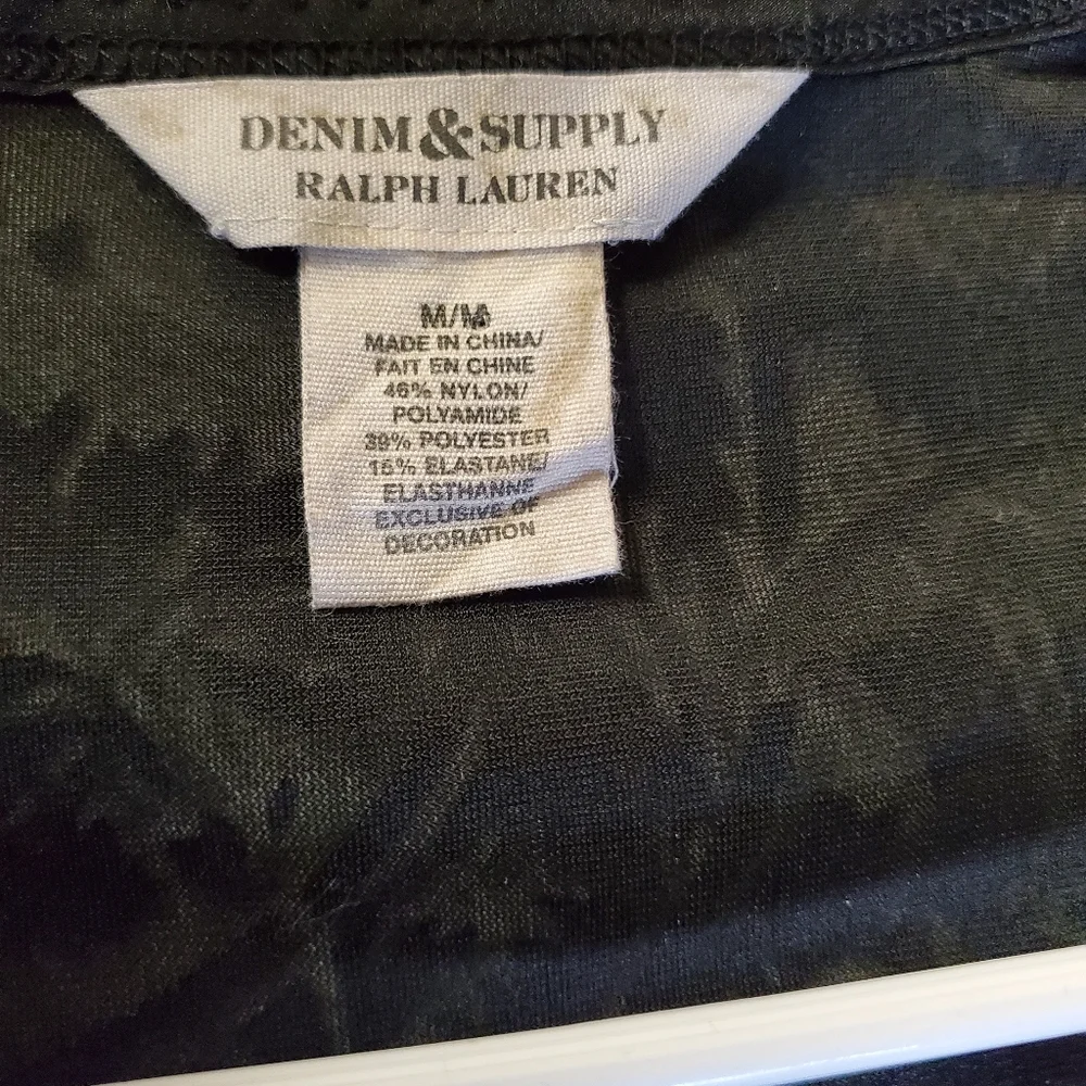 Velvet Burnout Long-Sleeve Scoop Neck Top - Black - Picture 7 of 7